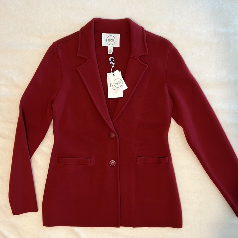 1901 Red Blazer NWT Merino wool blend